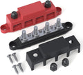 Bus Bar 12V 250A Power Distribution Block 4 x 3/8"(M10) Studs | Marine Bus Bar, 12 Volt Battery Busbar, Terminal Block, Automotive, Car, Boat, Solar Wiring, Positive & Negative