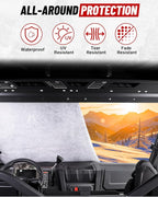 UTV Windshield Snow Cover Compatible with Cfmoto Uforce 1000/1000 XL 2019-2025 and U10 Pro, Waterproof Transport Windshield Protector for Ice and Snow (Black)