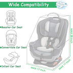 Car Seat Travel Bag, Padded Car Seats Backpack for Air Travel, Heavy Duty Carseat Travel Bag for Airplane, Airport Gate Check Bag (Green)