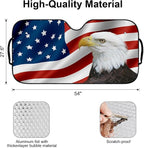 Eagle Foldable Windshield Snow Cover, Reflective Accordion Car Windshield Snow Cover, Sun Visor for Car Windshield, Ultimate Heat & UV Protection, Suitable for Most Cars, 54" L x 27.6" W