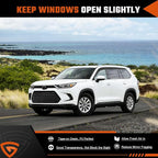 Rain Guards Fit for Toyota Grand Highlander 2024 2025 2026 Out Channel Extra Durable Side Shatterproof Window Visor Deflectors 2024-2026 Grand Highlander Rain Guard Black 4 PCS