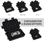 2Pack Magnetic Key Box, Hide A Key Holder, Under Car Magnetic Key Storage, Waterproof Hidden Key Box for Outside, Car Key Hider Magnet for Vehicles Travel (MM1-2, Regular)