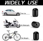 4PCS Car Tire Valve Stem Caps, Air Caps Cover, Universal for Cars, SUVs, Bike, Trucks and Motorcycles, Car Wheel & Tire Exterior Accessories-Black