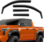 in-Channel Rain Guards Compatible with Toyota Tacoma 2024-2026, Durable Side Windows Wind Deflectors, 2024 2025 2026 Tacoma Rain Guard Black 4 PCS