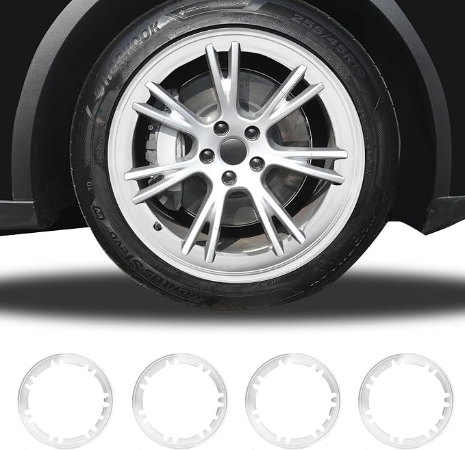 Wheel Rim Protector for Tesla Model Y Gemini 19 inch Apollo Wheels 2020-2024 Model Y Accessories All-in-one Car Tire Trim Rings Rim Case Hubcaps Wheel Cover
