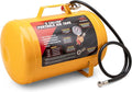 30010L 5 Gallon Air Tank, Portable Air Tank, 125 PSI Maximum Pressure, Horizontal Air Compressor Tank, 1/4" NPT 40 Inch Industrial Hose & Chuck, 140 PSI Safety Valve