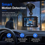 3-inch 1080p High-Definition Dash cam for Cars, 24 Hour Recording, 170° Large Wide-Angle,Super Night Vision, G-Sensor Parking Monitoring Loop Video Motion Detection