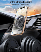 for MagSafe CD Slot Car Phone Holder, [Built-in Steel Plate] Universal Magnetic CD Player Cell Phone Mount, Adjustable Magnet CD Cellphone Cradle Fit for iPhone All Smartphones