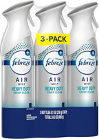 Air Mist, Air Freshener Spray, Odor Fighting Room Spray, Deodorizer for Home Bathroom Kitchen Office Apartment Dorm Room Classroom, Heavy Duty Crisp Clean Scent, 8.1oz (Pack of 3)