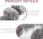 Sun Walker Fluffy Car Steering Wheel Cover, Soft Plush Anti-Slip Steering Wheel Protector for Warm Winter, Fuzzy Comfortable Wheel Cover Auto Interior Accessories for Women Girl (Gray)