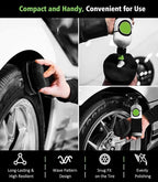 8PCS Ultimate Wheel and Tire Brush Kit | 2-Size 360° Bendable Rim Brushes, Boar Hair Detailing Brush, Tire Shine Applicators & Microfiber Towel | Complete Scratch-Free Cleaning & Shining Set