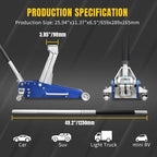 Floor Jack 2.5 Ton Hydraulic Low Profile Aluminum and Steel Racing Car Jack with Fast Lifting Dual Pump, 5500 lbs Capacity