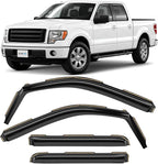 in-Channel Incredibly Durable Rain Guards for Ford F150 2009-2014 SuperCrew, Original Window Deflectors, Vent Window Visors, Vent Deflector, 4 pcs. - 609029