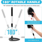 10 Pcs Windshield Cleaner Tool Car Window Cleaning Supplies with Extendable Handle Include 6 Washable Microfiber Bonnets 2 Empty 60ml Spray Bottle Glass Wiper Kit (Gray)
