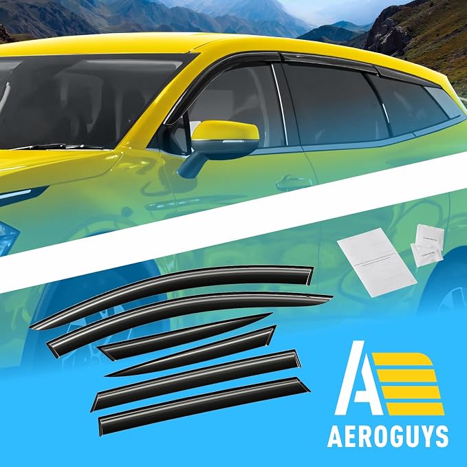 Extra Durable Window Deflectors Tape-On Window Visors Rain Guards Fit for Kia Sportage 2023-2026, Sun Visors, Wind Vent for Shades, Exterior Car Accessories - 6 pcs.AG0205