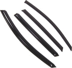 WD2-815 Dark Smoke 4 Pcs Set Window Visor (Outside Mount) Deflector Rain Guard Compatible with 2014-2018 Kia Sorento