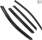 Outside Mount Window Vent Visors Rain Guards Compatible with Kia Sorento 2014-2018 | Side Window Wind Deflectors Rain Shields | Smoke Tinted, 4 Pcs Set, DGWV-815