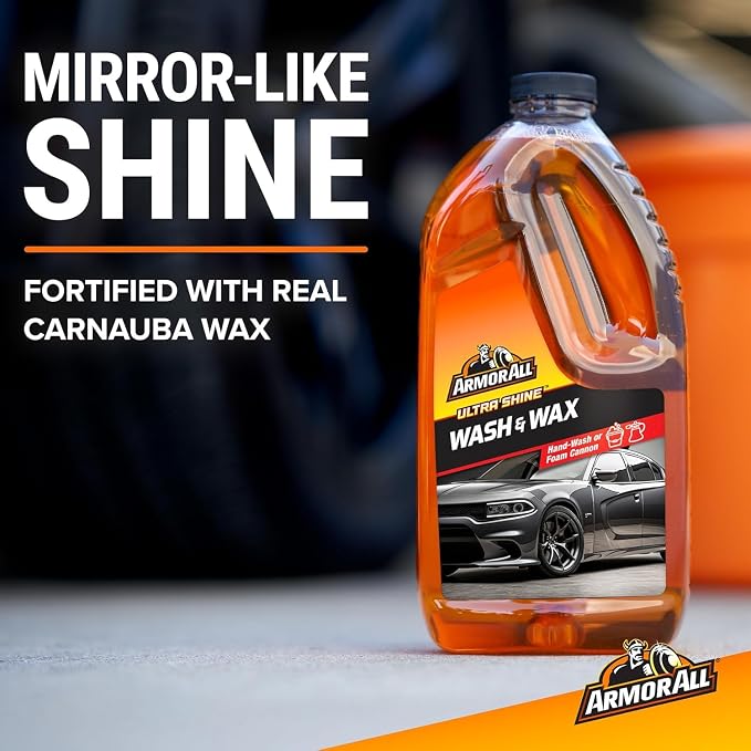 Ultra Shine Car Wash and Car Wax, Cleaning Fluid for Cars, Trucks, Motorcycles, 64 Fl Oz Each (Pack of 4)
