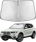 Windshield Sunshade Compatible for BMW X3 2011-2015 2016 2017, Sun Visor for Front Windshield & Window Sun Shade Cover, UV Heat Blocker & Protector, Car Accessories