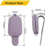 Magnetic Leather Sunglasses Holder for Car, 2 Packs (Purple) | Magnetic Car Visor Accessories