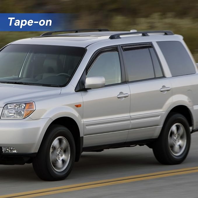 Window Visors Rain Guards Shield for Honda Pilot 2003-2008, Out-Channel Window Vent Wind Deflectors Visors Shades for 03-08 Pilot