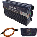 5000 Watt Power Inverter 72V DC to 220V AC Converter, RV Inverter, LED Display with 2 AC Outlets Dual Fans Radiating for RV, Camp and Home, Electric Tool Pure Sine Wave Inverter (220V, 5000W 72V)