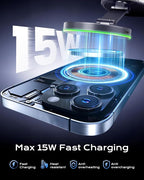 MagSafe Car Charger Mount, 15W Fast Wireless Charging Phone Holder, 108LB Vacuum Suction Cup & 3800gf Strong Magnet, 360° Adjustable Dashboard Windshield Mount for iPhone 17 Pro Max/17 Air/16-12