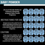 Wonder Wafers 20 count Air Fresheners Individually Wrapped, Baby Powder Fragrance