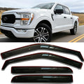 in-Channel Window Visors Rain Guards Fit for Ford F150 2015-2020 SuperCrew | Window Deflectors Vent Visors for Ford F250 F350 F450 F550 Super Duty Crew Cab 2017-2022, Vent Shades Truck Accessories 4pcs