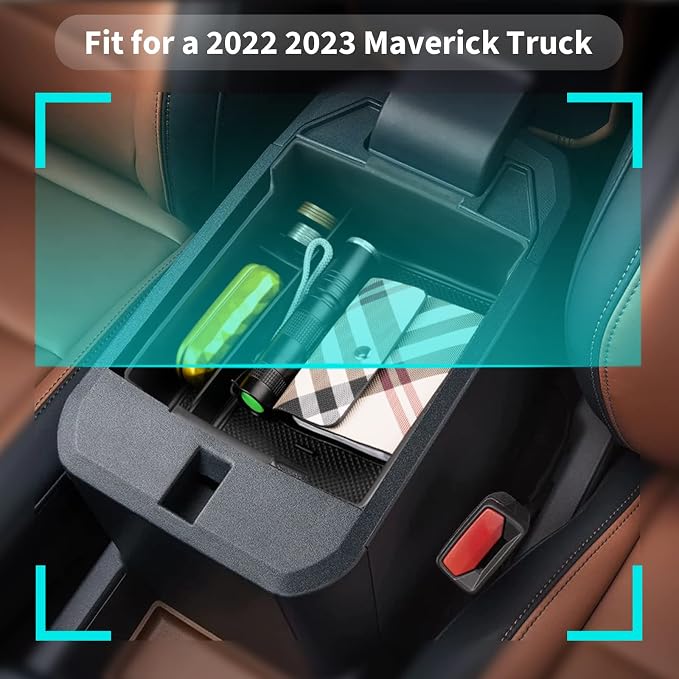Maverick Center Console Organizer for 2022 2023 2024 2025 2026 Ford Maverick Truck Accessories Central Console Armrest Tray Storage Box Insert Tray Coin Container