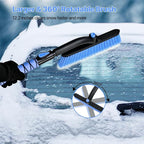 44" Snow Brush and Ice Scrapers Detachable, 360° Pivoting Soft Bristle Head,Foam Grip, for Car,Trucks,or SUV Window & Windshield Tool