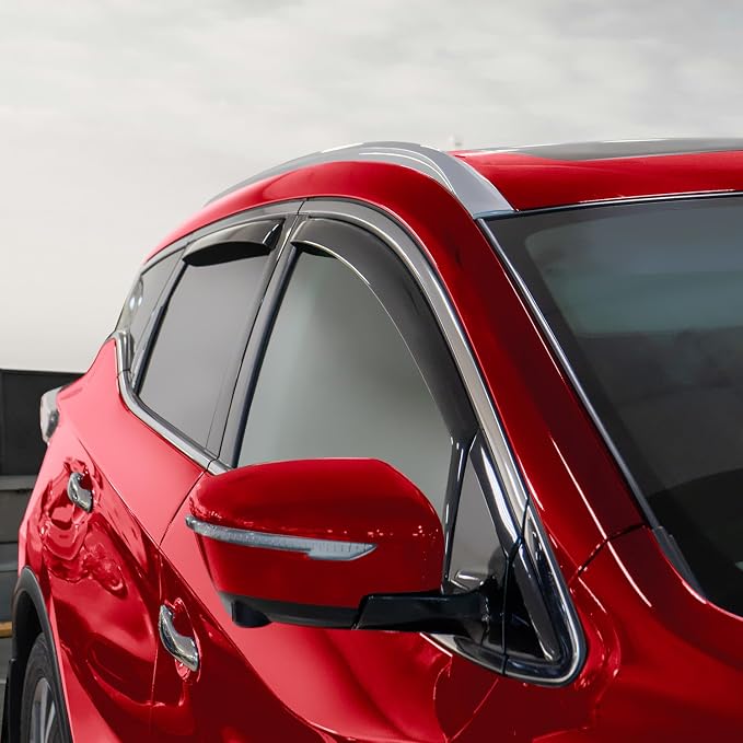 Voron Glass in-Channel Extra Durable Rain Guards for Nissan Murano 2015-2024, Window Deflectors, Vent Window Visors, 4 Pieces - 200483