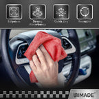 Shop Towels, 400 Pack Commercial Grade Work Rags Microfiber Towels for Cars Cleaning Rag Bulk Detailing Cloth for Automotive Bar Mechanic Restaurant Garage Housekeeping, 11.5"x 11.5", Red