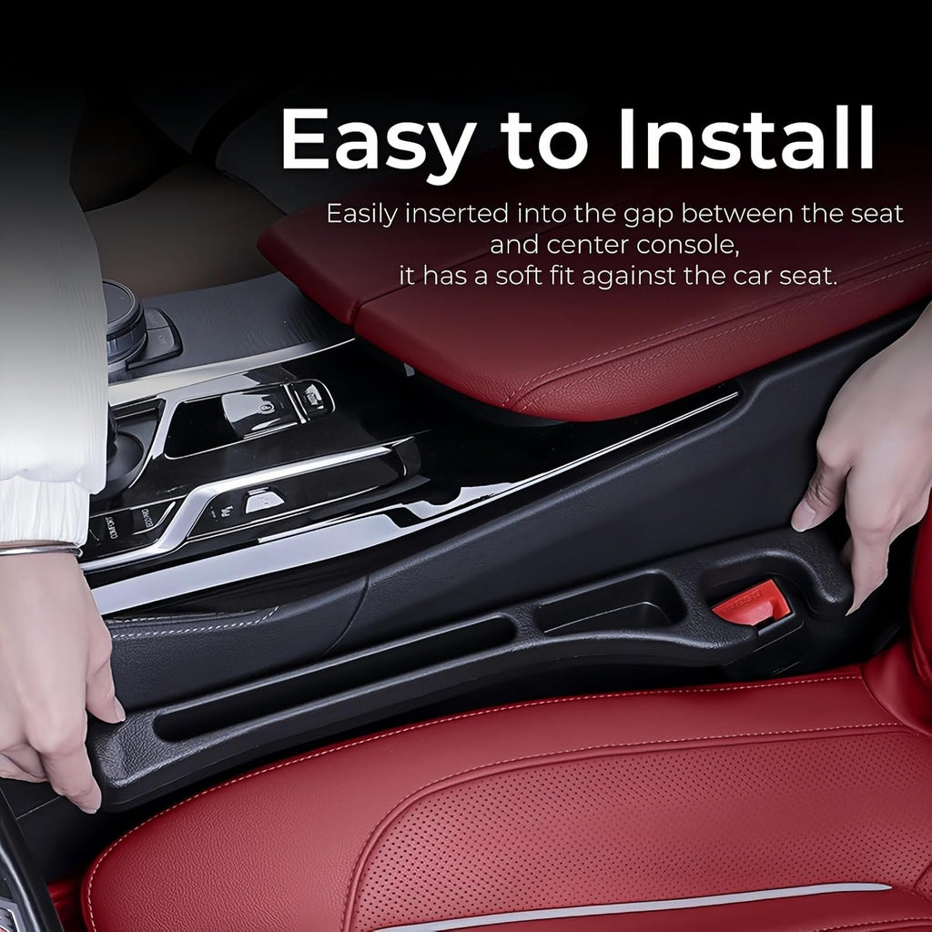 Car Seat Gap Filler (2-Pack) — Universal Leather Side Organizer