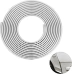 Car Door Edge Guards Chrome Silver Universal U Shape Moulding Trim Strip Automotive Guard Door Protector Edge Guard Decorative for Sedans, Trucks, SUV, ATV