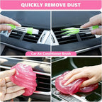 Windshield Cleaning Tool, 13PCS Car Detailing Kit Interior Cleaner, Car Window Cleaner with Extendable Handle, Car Interior Cleaning Kit with Detailing Brushes for Women Men (Pink)
