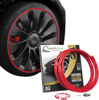 AlloyGator Red Rim Protector for Car Wheels (Fits 12-24" Wheel Diameter) - Pack of 4 Premium Alloy Wheel Protector to Avoid Scratches & Scuffs - Adhesive Free Curb Rash Rim Protectors