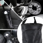 2PCS Car Trash Bag, Seat Back Hanging Car Garbage Bag, Waterproof Hanging Car Trash Can for Camping, Outdoor Traveling, Home Use & Car Storage, Washable Oxford Material
