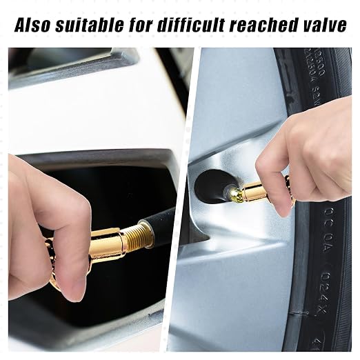 20 Pack Dual Head Tire Pressure Gauge Heavy Duty Air Pressure Tire Gauge for Auto Truck Car RV Van Gage Range 10-150PSI, 1-10Bar (Gold)