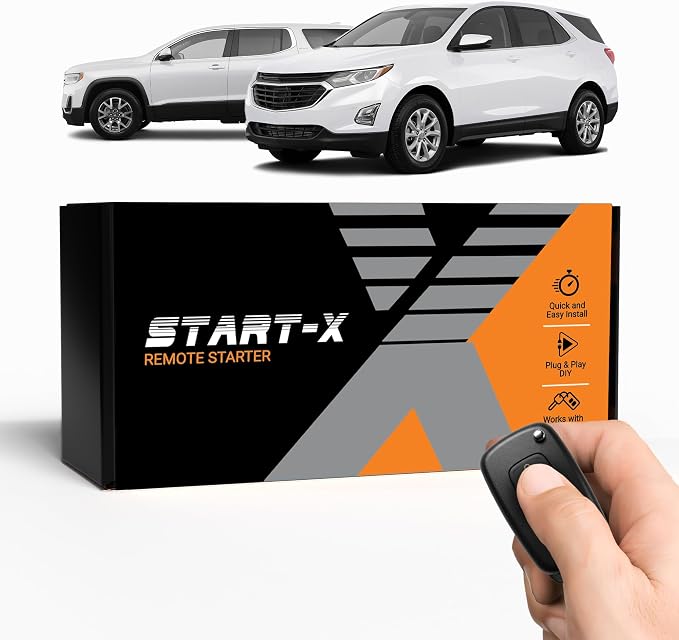 Remote Starter Kit for Chevy Equinox/Traverse/GMC Terrain (2018, 2019, 2020, 2021, 2022, 2023, 2024) & GMC Acadia (2017-24) Vehicles | Push-to-Start Ignition | Plug & Play Install