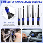 16 Pcs Windshield Cleaner Tool, Car Cleaning Kit with Various Detailing Brushes Set Spray Bottle Cleaner Towel Cleaning Gel Accessories Car Interior Detailing Kit for Windows Vents(Blue)