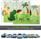 Car Window Shades with Cute Patterns, 2pcs Magnetic Car Curtains for Privacy Protection Full Covers/Half Shade Options, Auto Sunshades Sunglare/UV Blocker