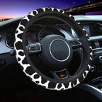 Cow Print Steering Wheel Cover - Cow Printe Steering Wheel Cover Anti-Slip Breathable 15 Inch Universal 2 Pcs Car Interior Cup Holder Pad for Men Women