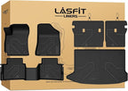 Floor Mats & Backrest Mats & Cargo Mat for Hyundai Kona Gas 2018-2023 /Kona N 2023 2022 (Not Fit EV), All Weather TPE Custom Fit Floor Liners Car Mats & Trunk Mats Accessories, Black