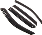 WD2-318 Dark Smoke 4 Pcs Set Window Visor (Outside Mount) Deflector Rain Guard Compatible with 1998-2004 Mercedes-Benz ML320 ML350 ML500