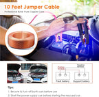 Car Emergency Kit for Teen Girl and Lady's Gifts, Pink Emergency Roadside Assistance kit with Digital Air Compressor, 10FT Jumper, First Aid Kit, and More Ideal Pink Car Accessories Tool -E7