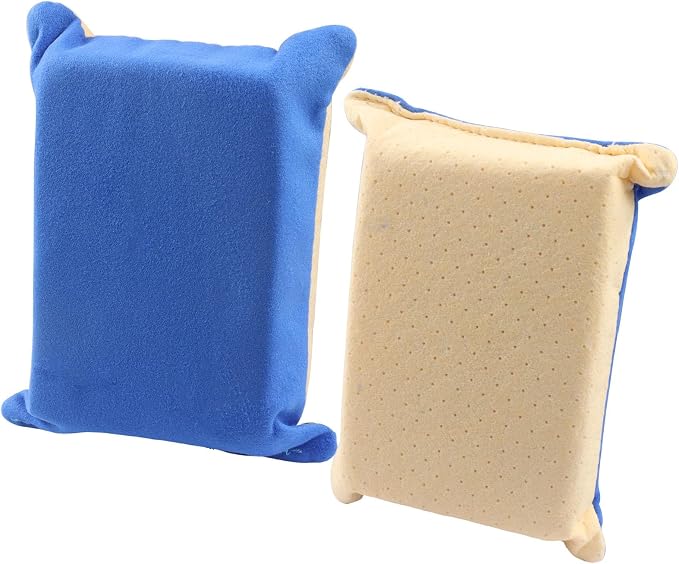 2pcs Windshield Defogger Sponge - Quick Anti-Fog & Non-Scratch Cleaning Tools for Car Windows & Mirrors, Blue