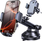Phone Holders for Your Car Phone Holder Mount【Super Suction】Cell Phone Holder for Car Accessories for Women Men【360° Adjustable】Suction Phone Mount for Car, Shower, Mirror, Window for iPhone Samsung