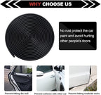 Car Door Edge Protector,Rubber Car Door Protectors No Glue Car Accessories Rubber U Shape Car Trim Door Protectors Seal for Sedan, Trucks, SUV, ATV, Boats(Black,65.6Ft)