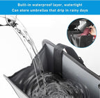 Foldable Car Trash Can, Waterproof Large Capacity Automotive Hanging Trash Bin, Leakproof Auto Garbage Bag Storage Container for All Vehicles, Interior Car Accessories (Large)